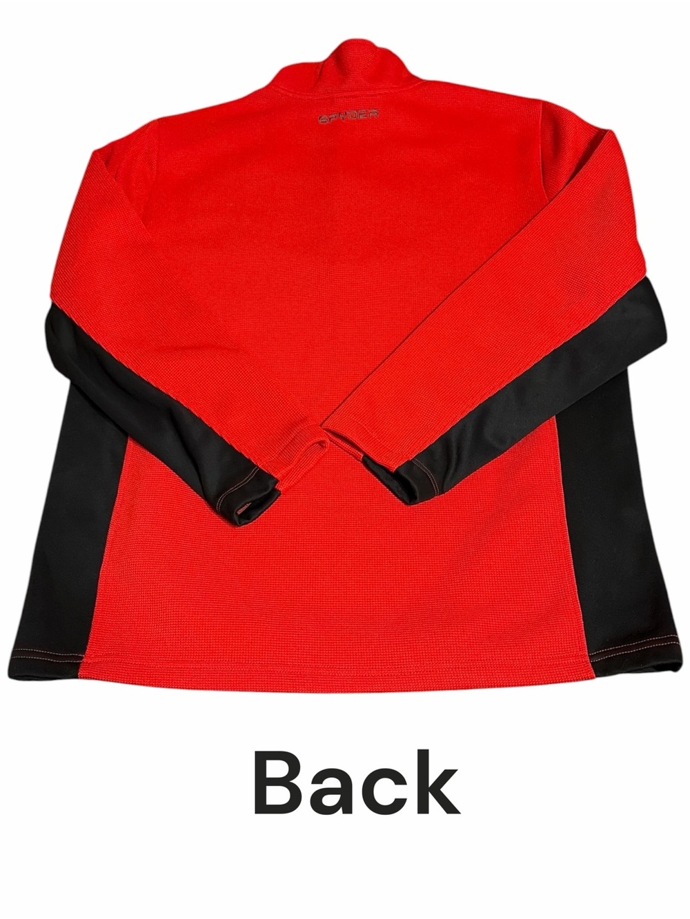 Spyder Men’s Red and Black Quarter-Zip Performance Sweater - Picture 5 of 6